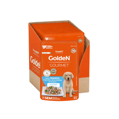 Combo Ração Úmida Golden Gourmet para Cães Filhotes Frango 85g - Contém 20 unidades