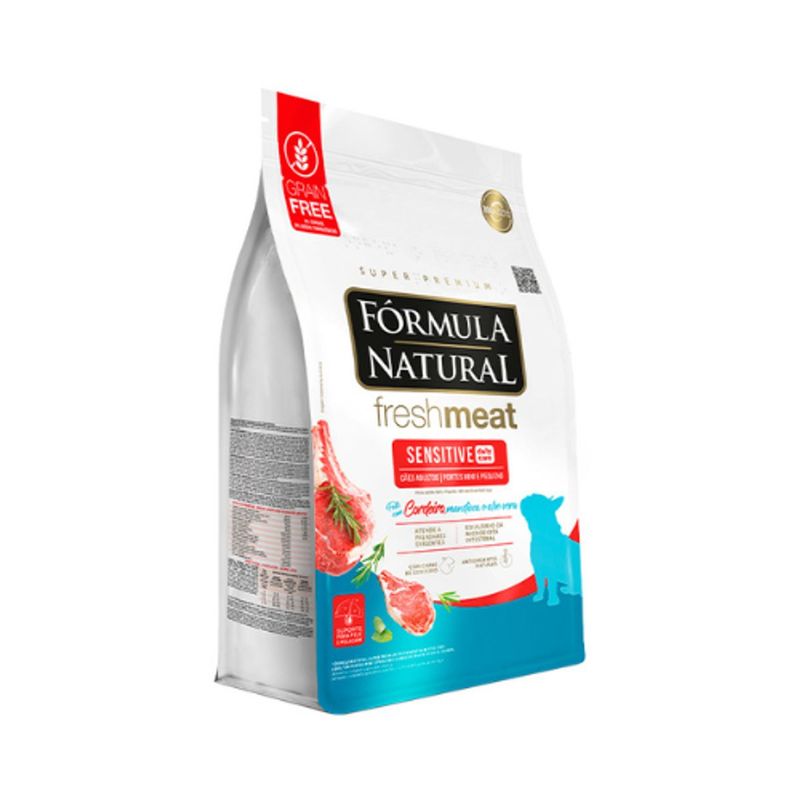 Ra  o Seca F rmula Natural Fresh Meat Sensitive para C es Adultos Porte Mini e Pequeno Cordeiro 10 1kg 1