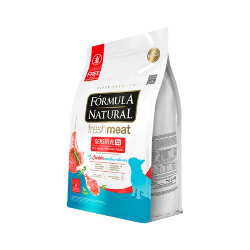 Ra  o Seca F rmula Natural Fresh Meat Sensitive para C es Adultos Porte Mini e Pequeno Cordeiro 10 1kg 2