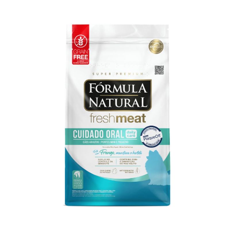 Ra  o Seca F rmula Natural Fresh Meat Cuidado Oral para C es Adultos Porte Mini e Pequeno Frango 10 1kg 0