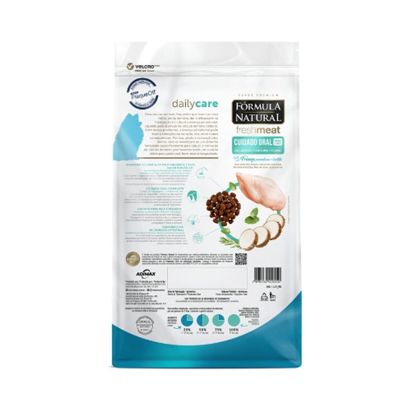 Ra  o Seca F rmula Natural Fresh Meat Cuidado Oral para C es Adultos Porte Mini e Pequeno Frango 10 1kg 3