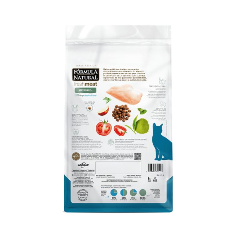 Ra  o Seca F rmula Natural Fresh Meat S nior 7  para Gatos Idosos Frango 10 1kg 3