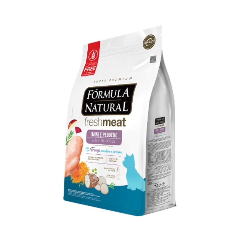 Ra  o Seca F rmula Natural Fresh Meat para C es Filhotes Porte Mini e Pequeno Frango 2 5kg 1
