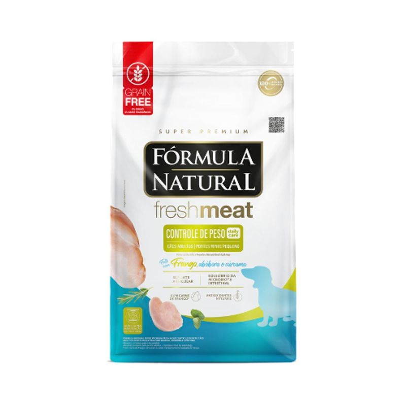 Ra  o Seca F rmula Natural Fresh Meat Controle de Peso para C es Adultos Porte Mini e Pequeno Frango 1kg 0