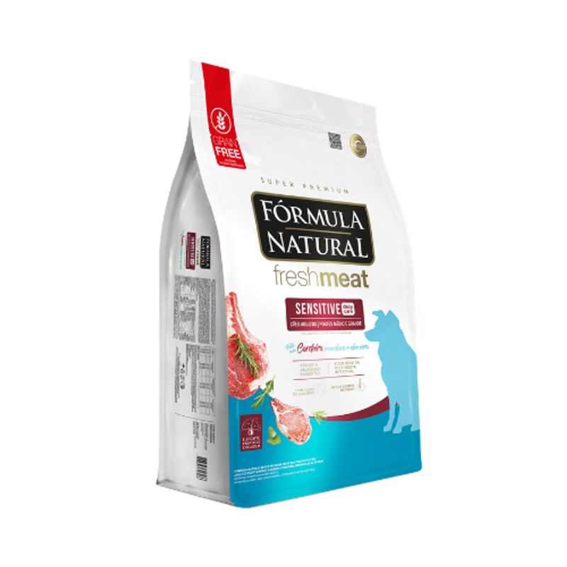 Ra  o Seca F rmula Natural Fresh Meat Sensitive para C es Adultos Porte M dio e Grande Cordeiro 12kg 2
