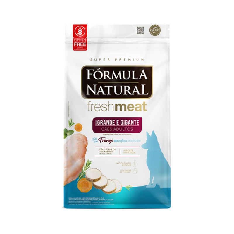 Ra  o Seca F rmula Natural Fresh Meat para C es Adultos Porte Grande e Gigante Frango 12kg 0