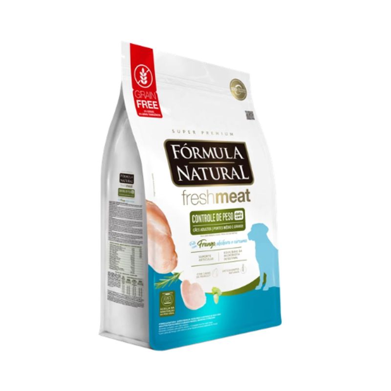 Ra  o Seca F rmula Natural Fresh Meat Controle de Peso para C es Adultos Porte M dio e Grande Frango 12kg 1