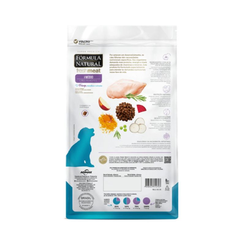 Ra  o Seca F rmula Natural Fresh Meat para C es Filhotes Porte M dio Frango 12kg 3
