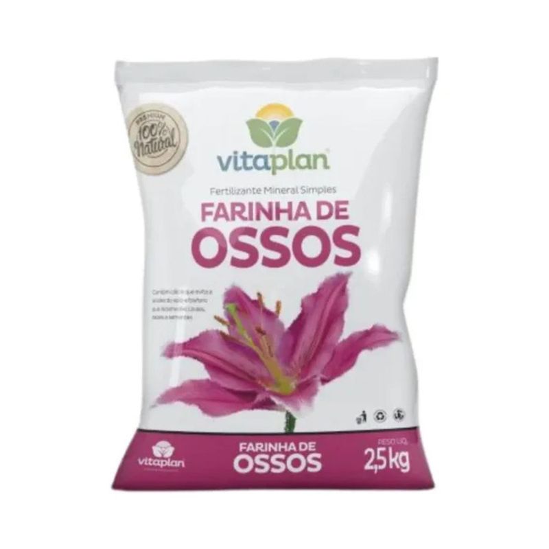 Fertilizante Nutriplan Vitaplan Farinha de Ossos para Jardins e Plantas 2 5kg 0