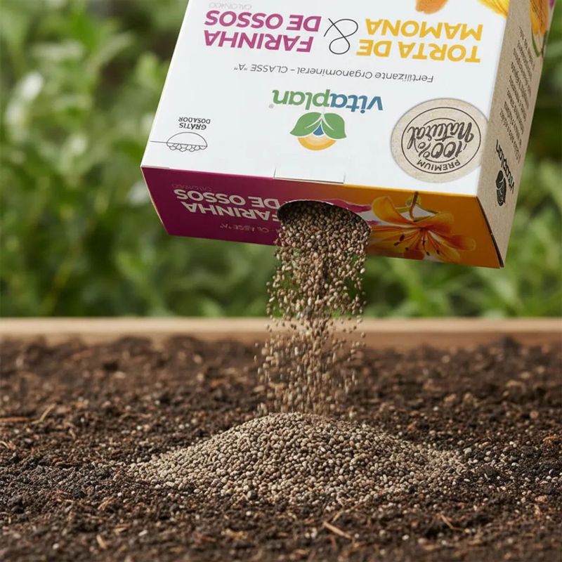Fertilizante Nutriplan Vitaplan Torta de Mamona e Farinha de Ossos para Jardins e Plantas 1kg 5