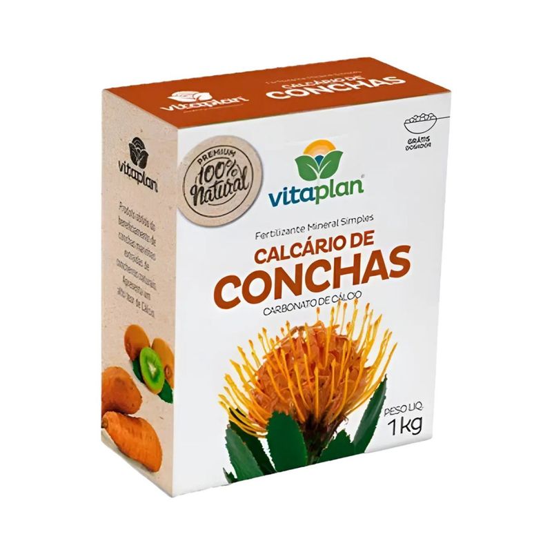 Fertilizante Nutriplan Vitaplan Calc rio de Conchas para Plantas 1kg 0
