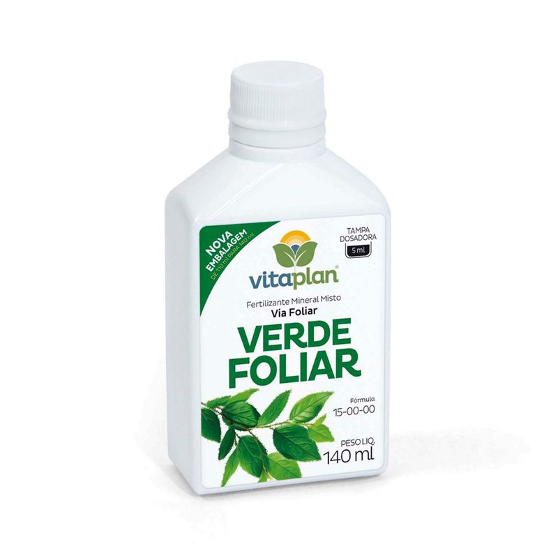Fertilizante Nutriplan Vitaplan Verde Foliar para Folhas 140ml 0