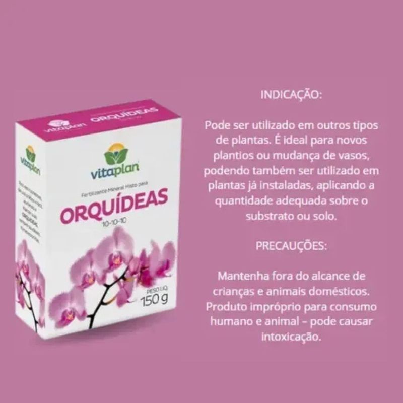Fertilizante Nutriplan Vitaplan Orqu deas para Plantio e Manuten  o 150g 1