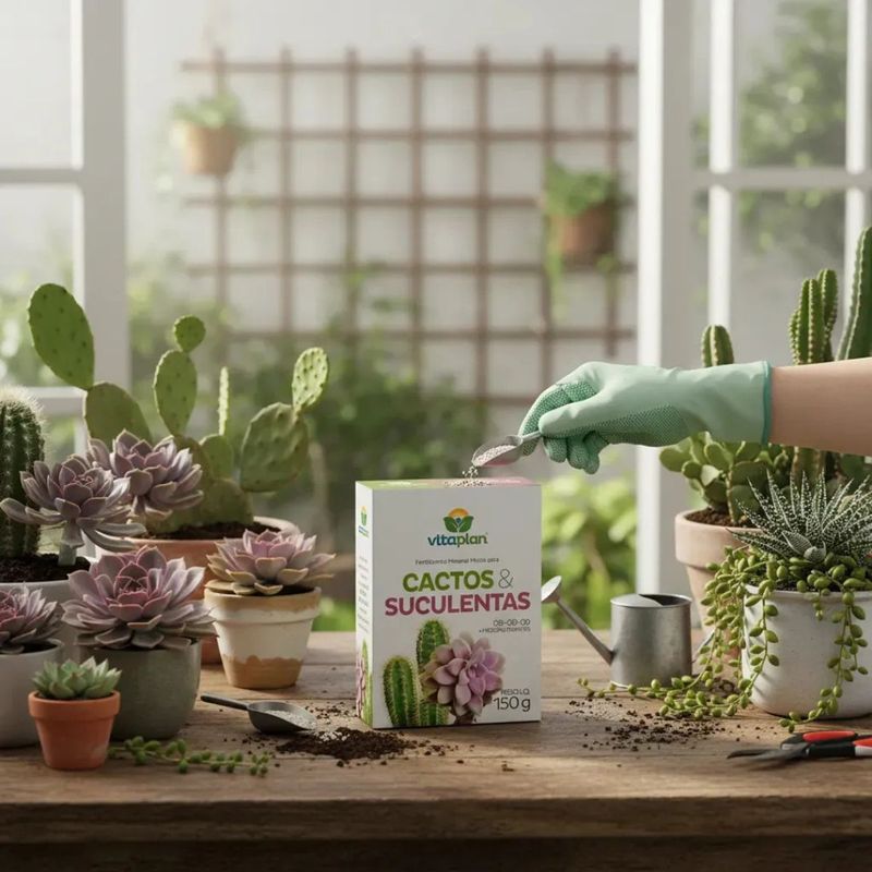 Fertilizante Nutriplan Vitaplan Cactos e Suculentas para Plantio e Manuten  o 150g 1