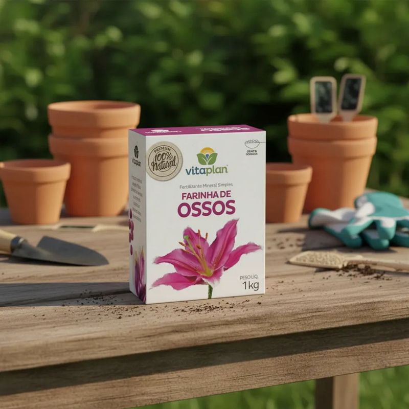 Fertilizante Nutriplan Vitaplan Farinha de Ossos para Jardins e Plantas 1kg 2