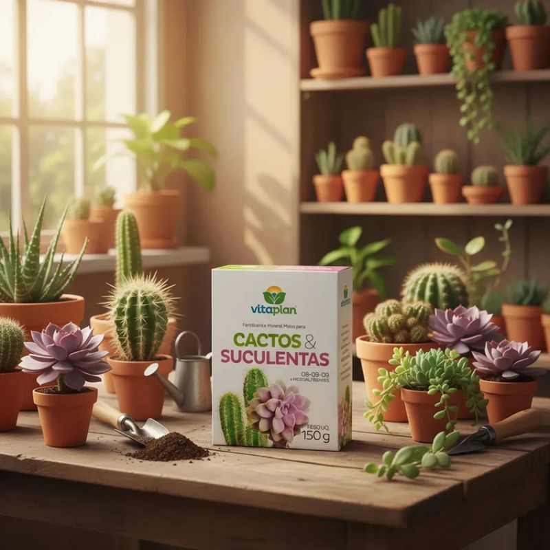 Fertilizante Nutriplan Vitaplan Cactos e Suculentas para Plantio e Manuten  o 150g 2