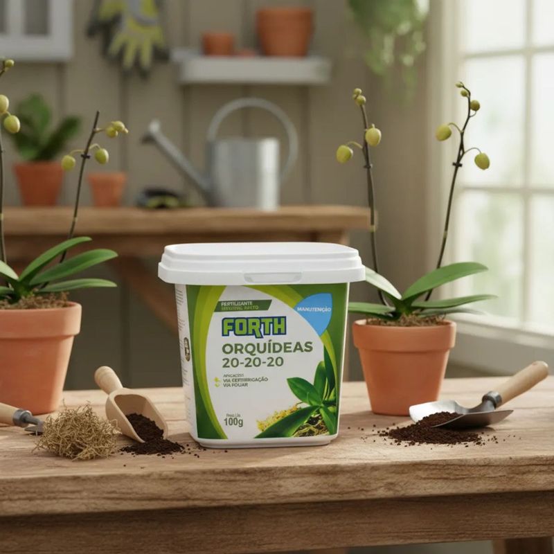 Fertilizante Forth Manuten  o 20-20-20 para Orqu deas 100g 2