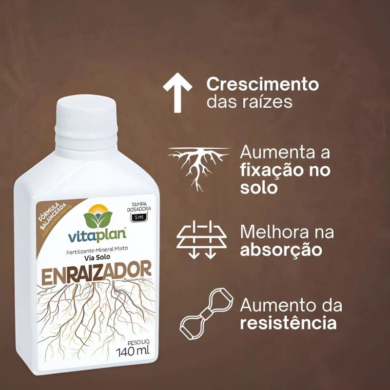 Fertilizante Nutriplan Vitaplan Enraizador para Ra zes 140ml 3