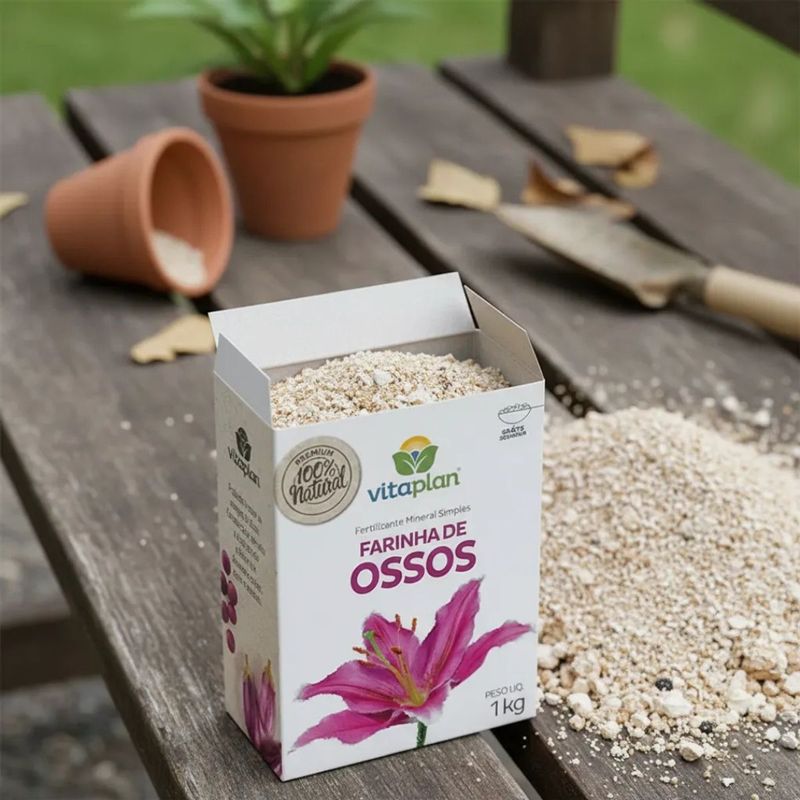 Fertilizante Nutriplan Vitaplan Farinha de Ossos para Jardins e Plantas 1kg 4