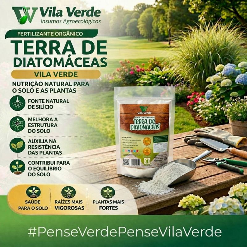 Fertilizante Vila Verde Terra de Diatom ceas para Plantas 100g  2