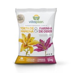 Fertilizante Nutriplan Vitaplan Torta de Mamona e Farinha de Ossos para Jardins e Plantas 1,8kg