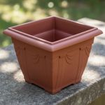 Vaso Nutriplan Floreira Romano Quadrado de Pl stico para Plantas Cor Cer mica N1 4