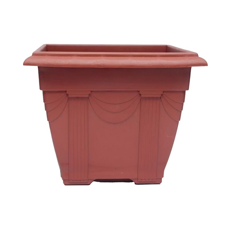 Vaso Nutriplan Floreira Romano Quadrado de Pl stico para Plantas Cor Cer mica N2 5 0