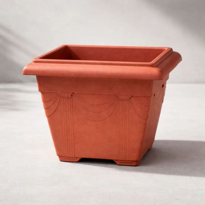 Vaso Nutriplan Floreira Romano Quadrado de Pl stico para Plantas Cor Cer mica N2 1