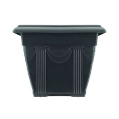 Vaso Nutriplan Floreira Romano Quadrado de Plástico para Plantas Cor Preto N1