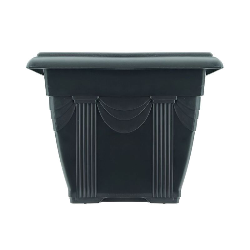 Vaso Nutriplan Floreira Romano Quadrado de Pl stico para Plantas Cor Preto N1 0