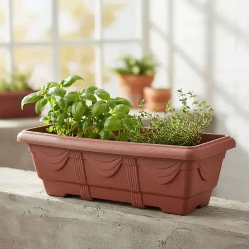Vaso Nutriplan Jardineira Romano de Pl stico para Plantas Cor Cer mica 50cm 2
