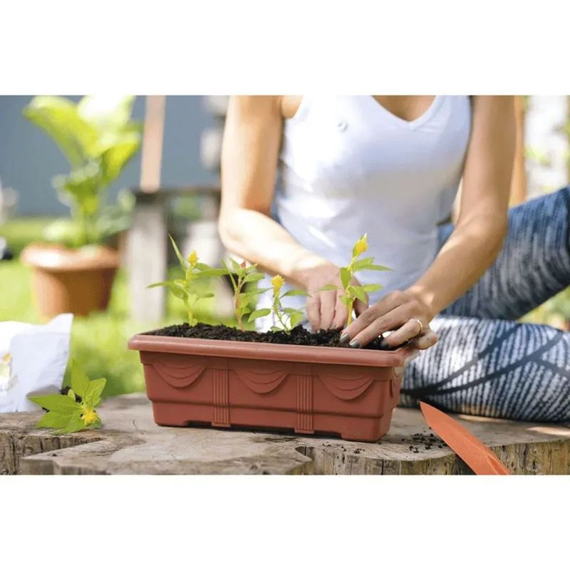 Vaso Nutriplan Jardineira Romano de Pl stico para Plantas Cor Cer mica 80cm 2