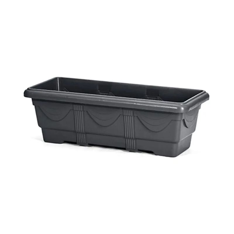 Vaso Nutriplan Jardineira Romano de Pl stico para Plantas Cor Preto 80cm 0