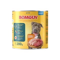 Ração Úmida Bomguy para Cães Adultos Frango e Carne Lata 280g