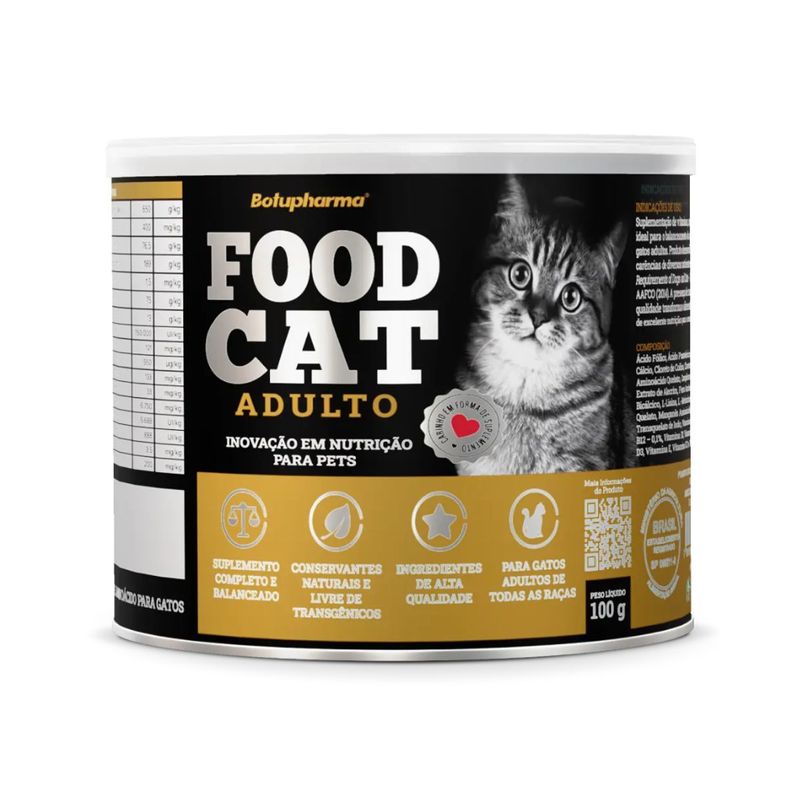 Suplemento Botupharma Food Cat Adulto para Gatos Adultos 100g  0