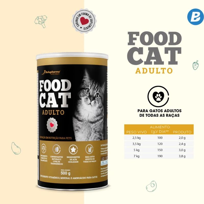 Suplemento Botupharma Food Cat Adulto para Gatos Adultos 100g  1