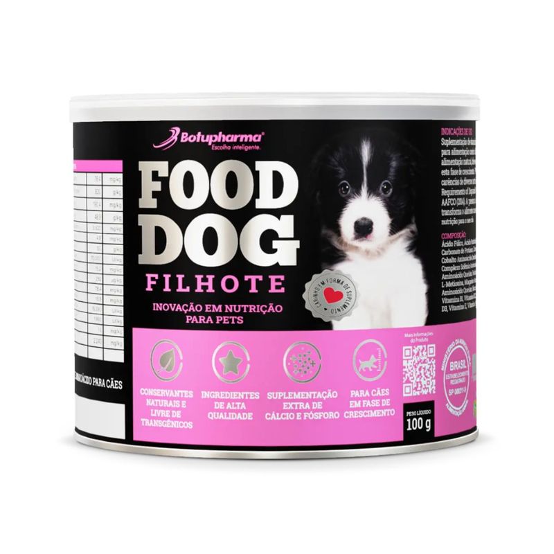 Suplemento Botupharma Food Dog Filhote para C es Filhotes 100g  0