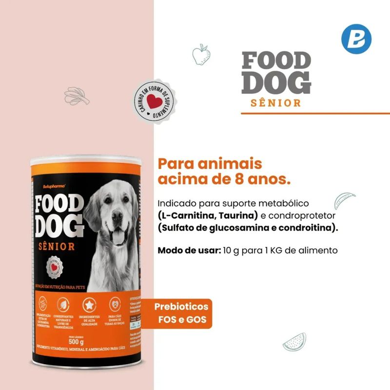 Suplemento Botupharma Food Dog S nior para C es Idosos 500g 1