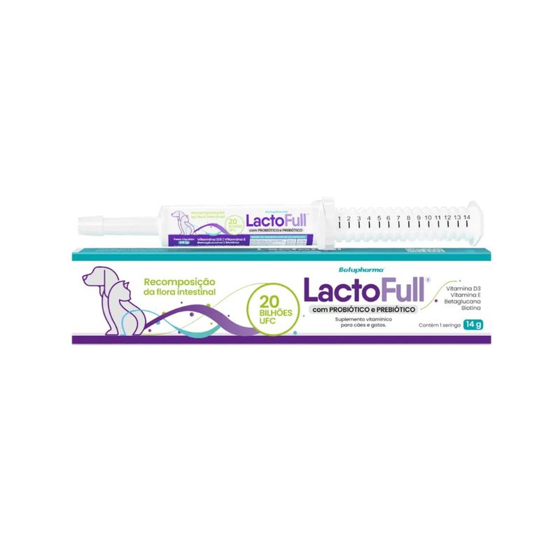 Suplemento Botupharma Lactofull para C es e Gatos 14g - Cont m 1 seringa 0
