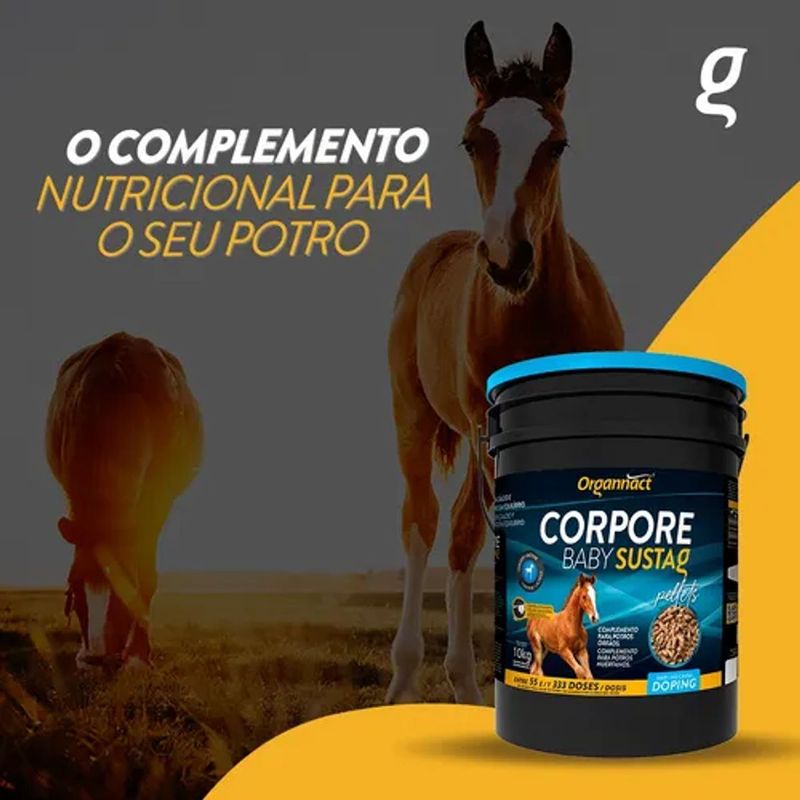 Suplemento Organnact Corpore Baby Sustag Pellets para Potros Lactentes 10kg 1