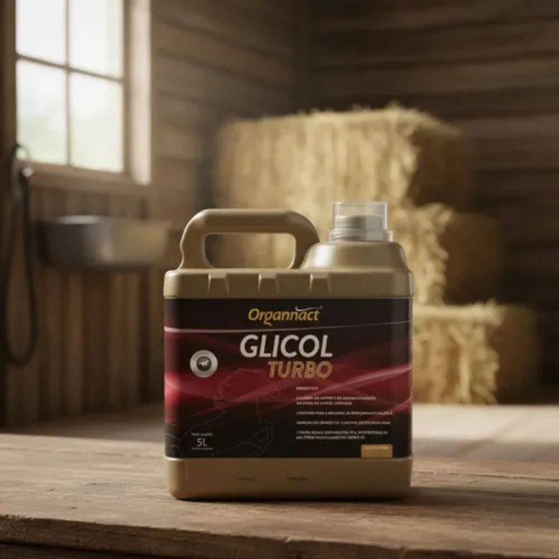 Suplemento Organnact Glicol Turbo para Equinos  Muares  Asininos  Avestruzes e Su nos 5lts 1