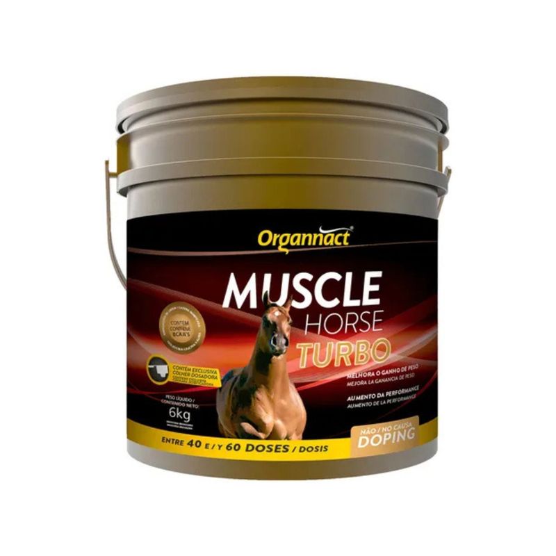 Suplemento Organnact Muscle Horse Turbo para Equinos 6kg 0