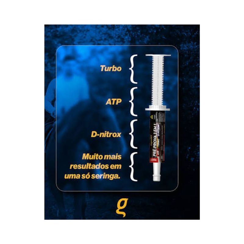 Suplemento Organnact Pr  Prova 3 em 1 para Equinos 80ml - Cont m 1 seringa 3