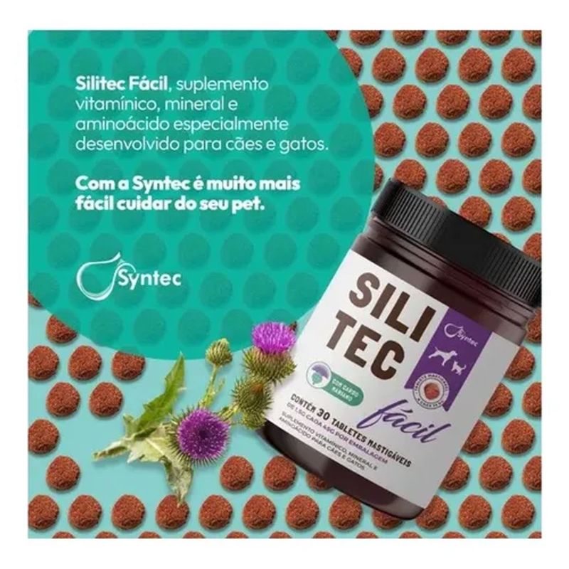 Suplemento Syntec Silitec F cil para C es e Gatos 1 5g - Cont m 30 tabletes 1