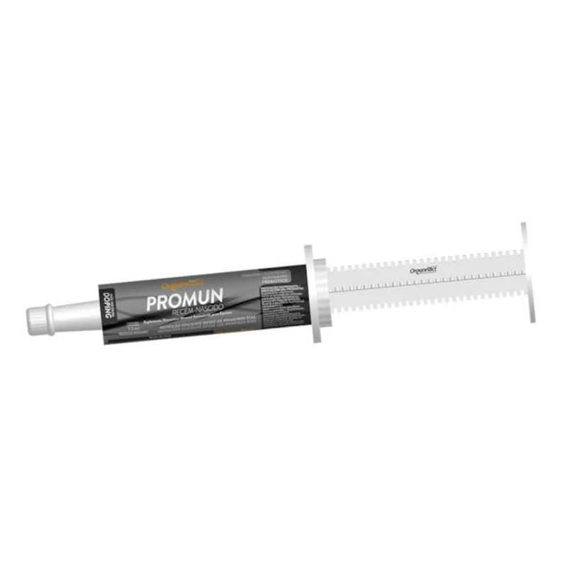 Suplemento Organnact Promun Rec m-Nascido para Potros 78ml - Cont m 1 seringa 0
