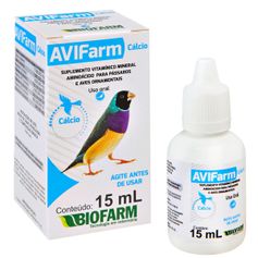 Suplemento Biofarm Avifarm Cálcio para Aves Ornamentais 15ml