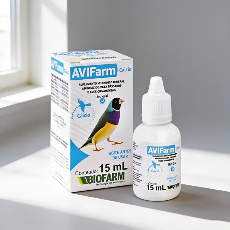 Suplemento Biofarm Avifarm C lcio para Aves Ornamentais 15ml 1