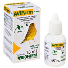 Suplemento Biofarm Avifarm Canto para Aves Ornamentais 15ml
