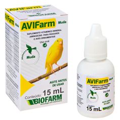 Suplemento Biofarm Avifarm Muda para Aves Ornamentais 15ml