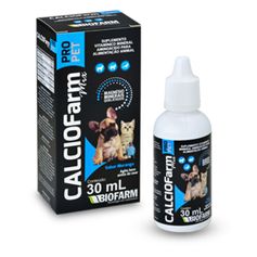 Suplemento Biofarm Calciofarm Mix Pro Pet para Cães, Gatos, Mustelídeos e Aves 30ml